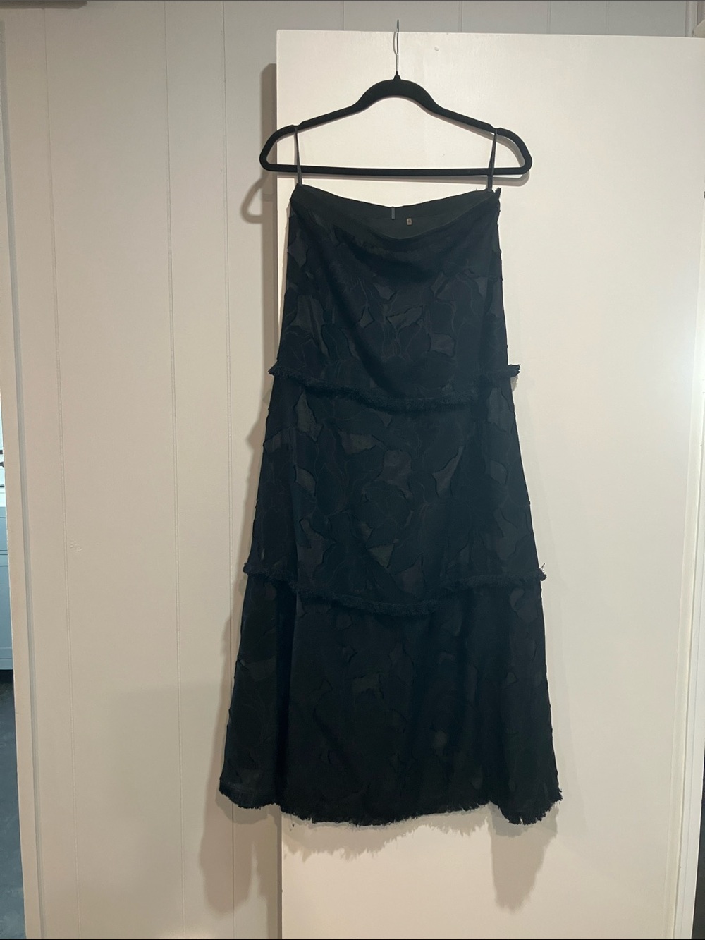 Elie Tahari Black tiered maxi skirt